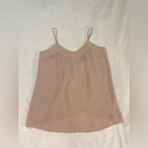 Lost April Summer Cami Tank Top Beige Boho Chic V-Neck Women’s S/M Minimalist